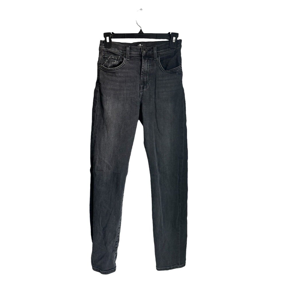 7 for all Mankind Womens Size 25 Black Gothic Grunge Denim Skinny Leg Jeans